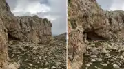 Dağlık Alandaki Mağarada Keçileri Koruyan Kangal Köpeği Dikkat Çekti
