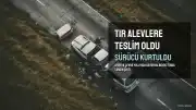 Amasya'da Seyir Halindeki Gübre Yüklü Tır Alevlere Teslim Oldu