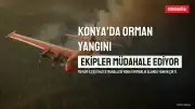Konya'da Orman Yangınına Havadan ve Karadan Müdahale Ediliyor
