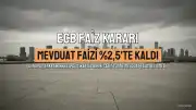 Avrupa Merkez Bankası Faizleri Sabit Tuttu, Mevduat Faizi Yüzde 2,5'te Kaldı