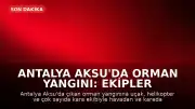 Antalya Aksu'da Orman Yangını: Ekipler Havadan ve Karadan Müdahale Ediyor