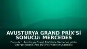 Avusturya Grand Prix'si Sonucu: Mercedes Pilotu George Russell Birinci Oldu