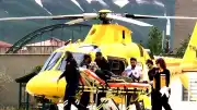 Erzurum'da Kalp Krizi Geçiren Hasta, Ambulans Helikopterle Hastaneye Ulaştırıldı