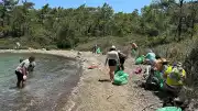 Marmaris Balıkaşıran Koyu'nda Çevre Temizliği Etkinliği