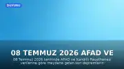 08 Temmuz 2026 AFAD ve Kandilli Verilerine Göre Son Depremler