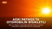 Ağrı Patnos'ta otomobilin bisikletli çocuklara çarpması sonucu 3 çocuk yaralandı