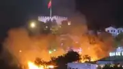 Ankara Kalesi Çevresindeki Otluk Alanda Çıkan Yangın Kontrol Altına Alındı