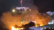 Ankara Kalesi Çevresindeki Otluk Alanda Yangın Çıktı