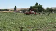 Ankara Sincan'daki Helikopter Kazası Sonrası Enkaz Vinçle Kaldırıldı