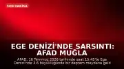 Ege Denizi'nde Sarsıntı: AFAD Muğla Açıklarında Deprem Gerçekleştiğini Duyurdu