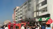 Elazığ Kovancılar'da İş Yerinde Yangın Paneli