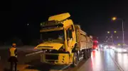 İnegöl'de Freni Patlayan Kamyon Polis Müdahalesiyle Durduruldu