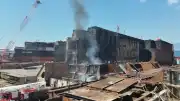 İzmir Aliağa'daki Gemi Söküm Tesislerinde Yangın Çıktı