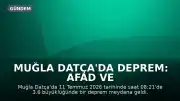 Muğla Datça'da Deprem: AFAD ve Kandilli Verileri Paylaşıldı