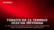 Türkiye'de 21 Temmuz 2026'da Meydana Gelen Depremler