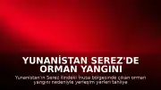 Yunanistan Serez'de Orman Yangını Nedeniyle İnusa Bölgesi Tahliye Edildi