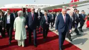 Cumhurbaşkanı Erdoğan'a Bişkek'te Dombra ile Karşılama