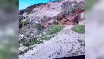 Tokat'ta Heyelan Anı Kameraya Kaydedildi