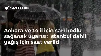 Meteoroloji'den 14 İl İçin Sarı Kodlu Sağanak Uyarısı