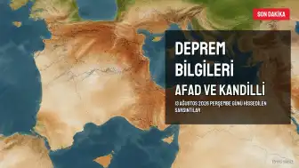 13 Ağustos 2026'da Sarsıntı Hissedildi: AFAD ve Kandilli Verileri İnceleniyor