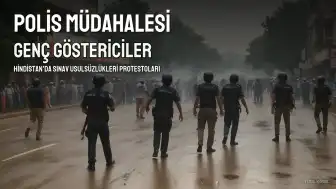 Hindistan'da Genç Göstericilere Polis Müdahalesi: Sınav Usulsüzlükleri Protesto Edildi