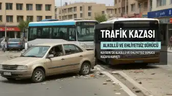 Kayseri'de Alkollü ve Ehliyetsiz Sürücü Kazaya Karıştı, 65 Bin TL Ceza Kesildi
