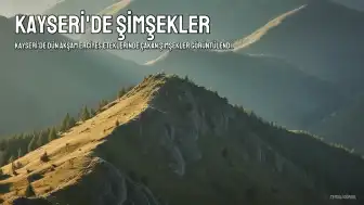 Kayseri'de Gökyüzü Şimşeklerle Aydınlandı