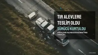 Amasya'da Seyir Halindeki Gübre Yüklü Tır Alevlere Teslim Oldu