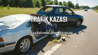 Çorum'un Alaca ilçesinde trafik kazası: 5 yaralı
