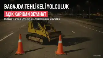Diyarbakır'da Tehlikeli Yolculuklar Kameraya Yansıdı: Bagajda Oturan Ç. ve Açık Kapıdan Seyahat Eden Yolcu Görüntülendi