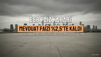 Avrupa Merkez Bankası Faizleri Sabit Tuttu, Mevduat Faizi Yüzde 2,5'te Kaldı
