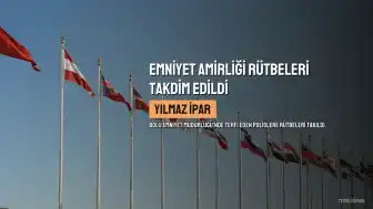 Bolu'da Emniyet Amirliği Rütbesine Terfi Eden Polislerin Yeni Rütbeleri Takdim Edildi