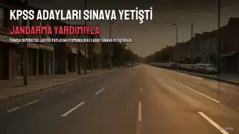 Lastiği Patlayan Otomobildeki 3 Aday, Jandarma Ekiplerince KPSS'ye Yetiştirildi