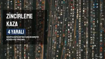 Sakarya'da Zincirleme Kazada 4 Kişi Yaralandı
