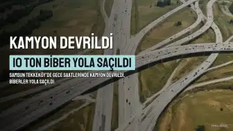 Samsun Tekkeköy'de Devrilen Kamyon Yola Saçtı: 2 Yaralı