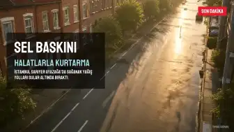 Sarıyer Ayazağa'da Şiddetli Sağanak Sel Baskınına Neden Oldu: Vatandaşlar Halatlarla Kurtarıldı