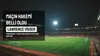 Trabzonspor - Hearts Maçının Hakemi Lawrence Visser Oldu
