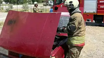 Hatay'da Seyir Halindeki TOFAŞ'ta Yangın Çıktı