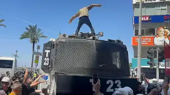İzmir'de TOMA Üzerine Çıkan D.Y. Tutuklandı