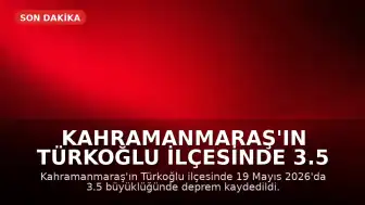 Kahramanmaraş'ın Türkoğlu ilçesinde 3.5 büyüklüğünde deprem kaydedildi