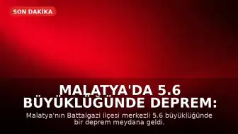 Malatya'da 5.6 Büyüklüğünde Deprem: Can ve Mal Kaybı Bildirilmedi