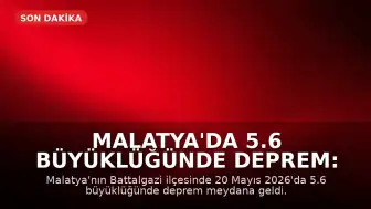 Malatya'da 5.6 Büyüklüğünde Deprem: Prof. Dr. Şener Üşümezsoy'un Tahmini Dikkat Çekti