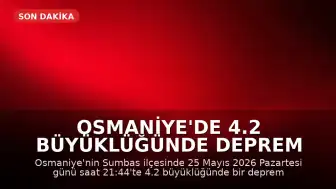 Osmaniye'de 4.2 büyüklüğünde deprem meydana geldi