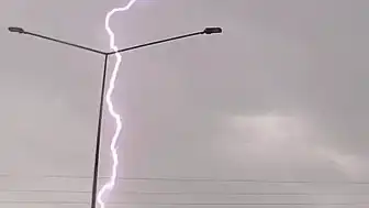 Tokat'ta Yıldırım Düşme Anı Kameraya Yansıdı