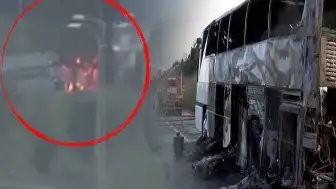 Tuzla'da Tur Otobüsü Motor Kısmından Alev Aldı: 43 Yolcu Tahliye Edildi