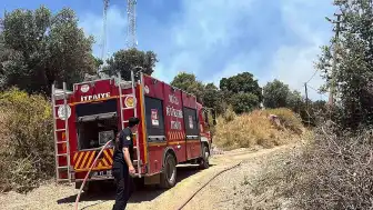 Bodrum'da Otluk Alanda Çıkan Yangın Kısa Sürede Söndürüldü