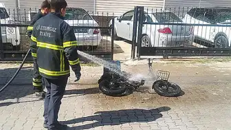 Elektrikli Bisikletin Bataryası Patladı: Sürücü Yaralandı