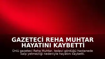Gazeteci Reha Muhtar Hayatını Kaybetti