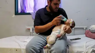 İsrail Saldırısında Annesini Kaybeden Bebek Muhammed'in Bacağı Ampute Edildi