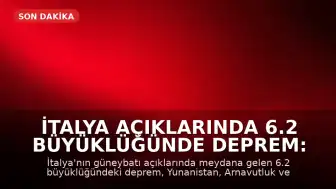 İtalya Açıklarında 6.2 Büyüklüğünde Deprem: 4 Avrupa Ülkesinde Hissedildi